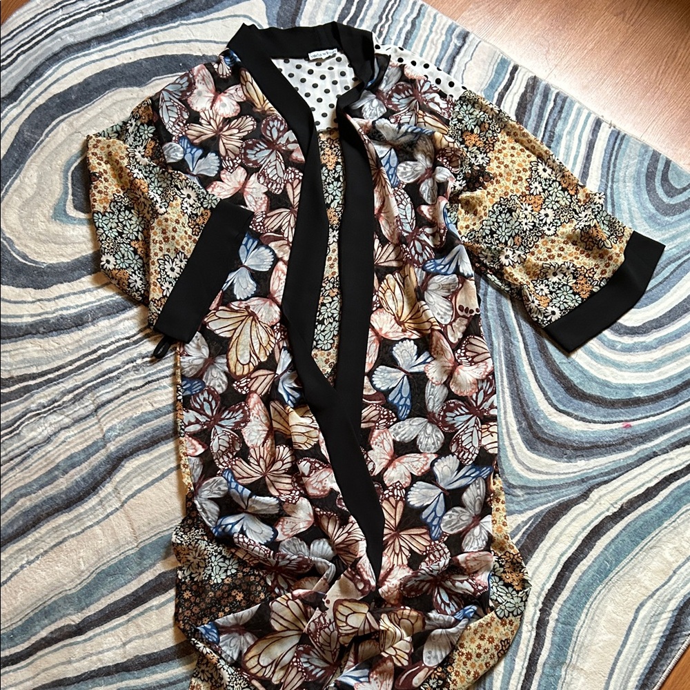 Vada winter Floral Kimono Cardigan